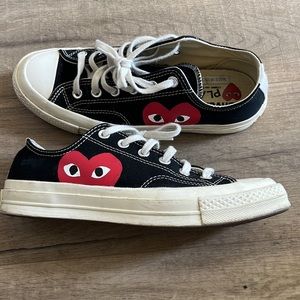 Women’s converse 9, men’s size 7 Commes Des Garcons limited edition